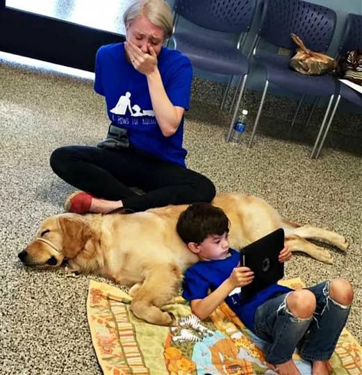 The Healing Power of Connection: A Mother’s Joy as Her Son with Autism Bonds with His Service Dog