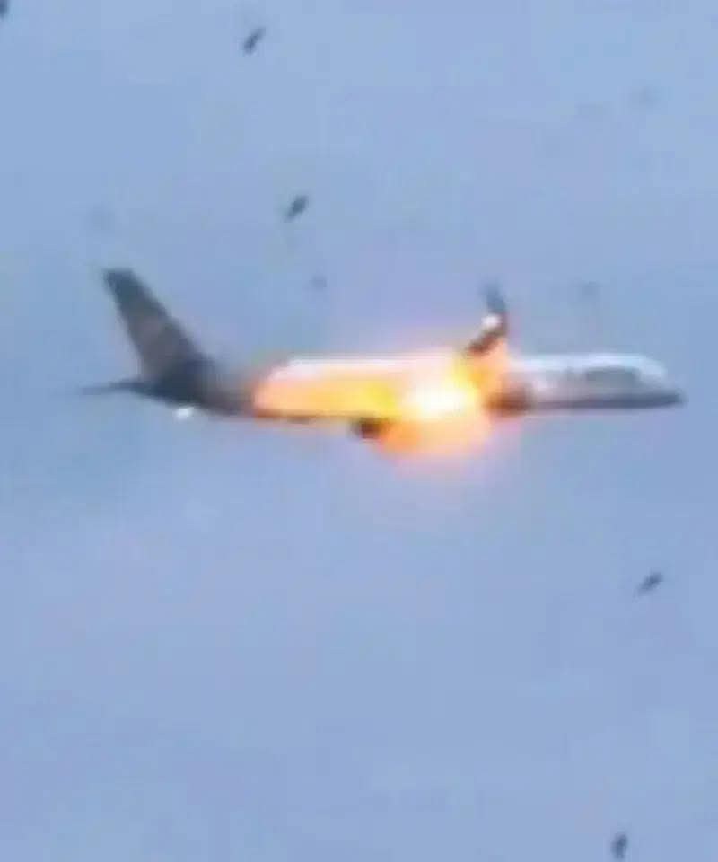 Sh0ck moment Boeing plane engine bursts into flames sparking emergency landing as passenger says ‘I sent goodbye texts’